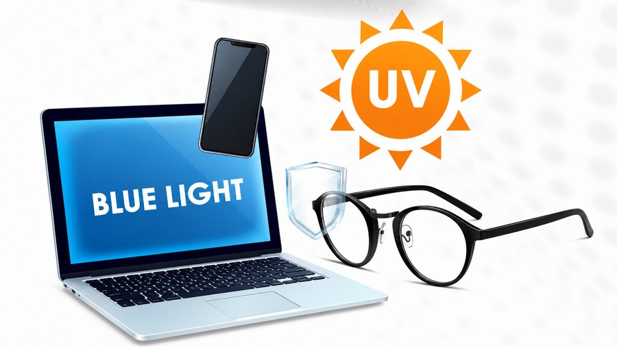 Blue Cut coat: blue-light and UV protection for screens and sunlight