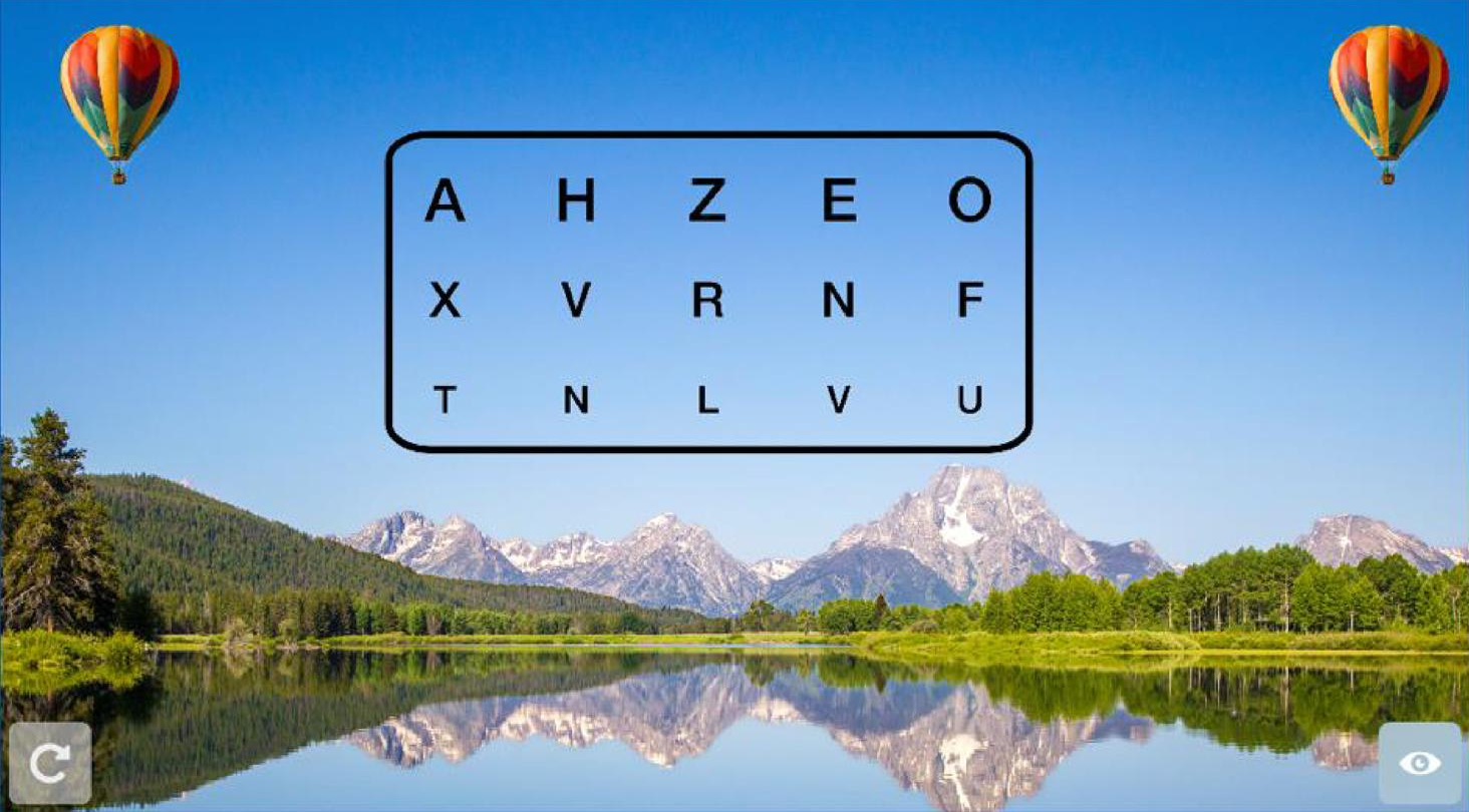 Paskal 3D Optotype — letter chart optotype for stereopsis and binocular vision check
